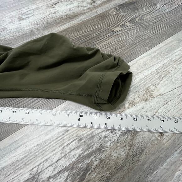 Lululemon Sunset Salutation Green Womens 10 Snakeskin Foldover Leggings - Picture 6 of 12